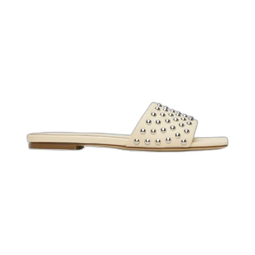 Anna Studded Leather Slippers