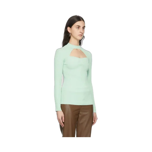 Logo Hollowed-Out Rib Sweater