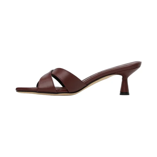 Vero Leather High-Heeled Sandals
