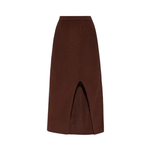 Elegant Midi Slit Skirt