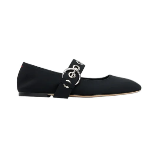 Uma Eyelet Mary Jane Ballet Flats