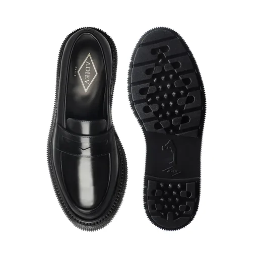 Two-Tone Leather Penny Loafers