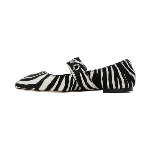 Uma Eyelet Mary Jane Ballet Flats