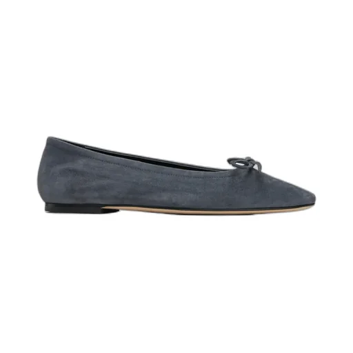 Bow-Detail Square-Toe Flats