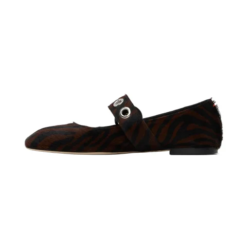 Uma Eyelet Mary Jane Ballet Flats