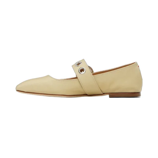 Uma Eyelet Mary Jane Ballet Flats