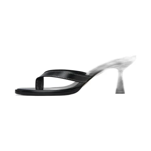 Daphne Leather Pointed-Toe High-Heeled Sandals