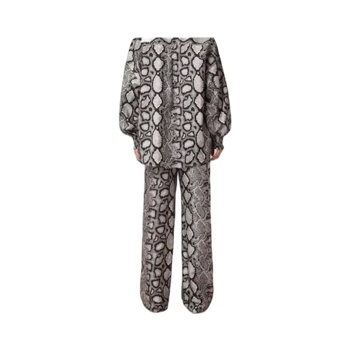 Relaxed Fit Patterned Pants