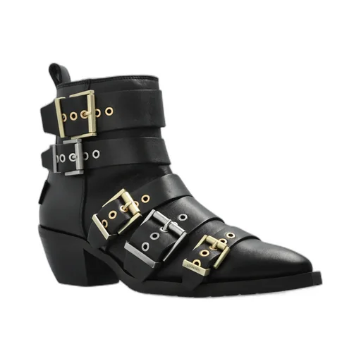 Triple Buckle Ankle Boots