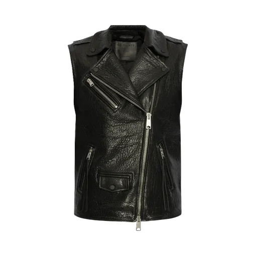 Biker Style Sleeveless Jacket