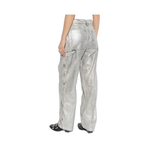 Relaxed Fit Metallic Jeans