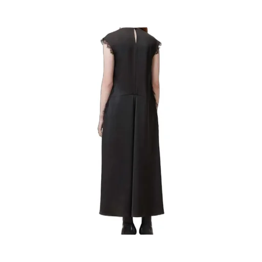 Lace Trim Asymmetric Dress