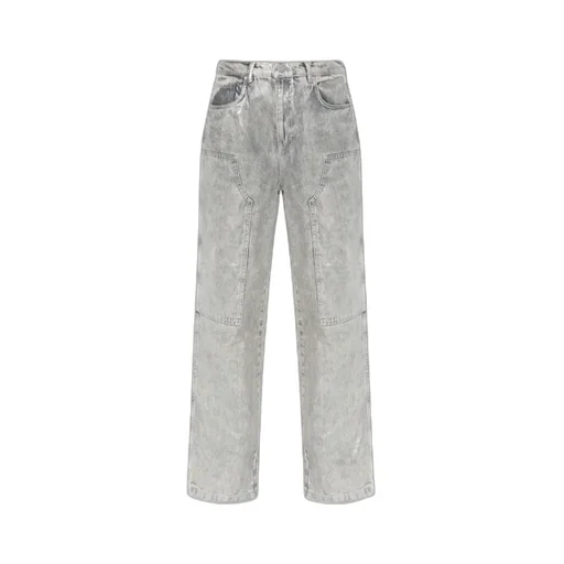 Relaxed Fit Metallic Jeans