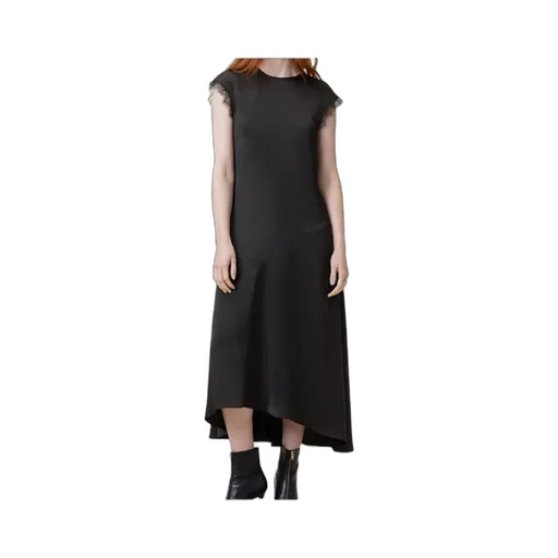 Lace Trim Asymmetric Dress