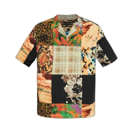 Patchwork Print Casual Shirt
