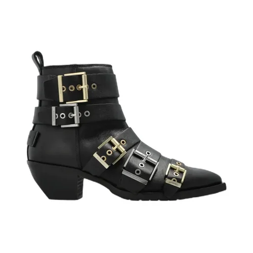 Triple Buckle Ankle Boots