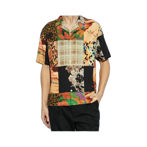 Patchwork Print Casual Shirt