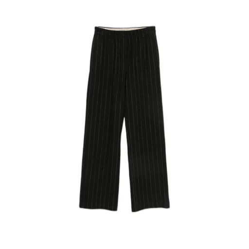 Wide-Leg Striped Casual Pants