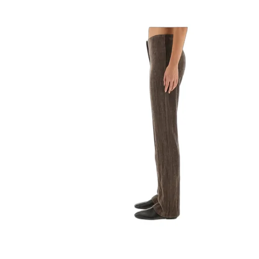 Velvet Crinkle Slim Pants