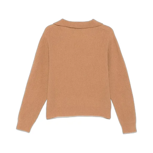 Ribbed Lapel Sweater