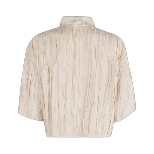 Origami-Pleated Short Sleeved Shirt