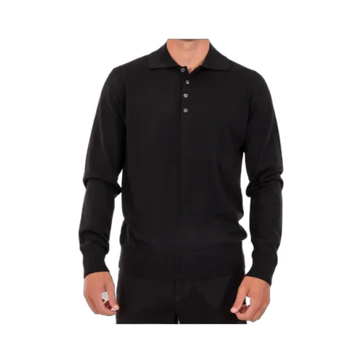 Long-Sleeve Merino Polo Shirt