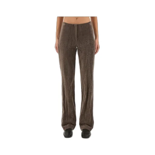 Velvet Crinkle Slim Pants