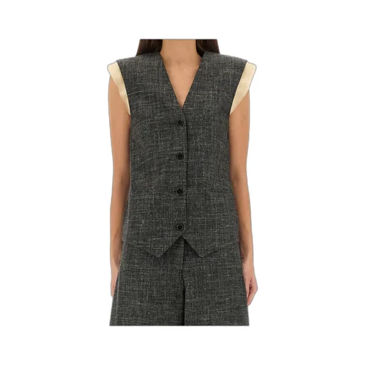 V-Neck Buttoned Vest