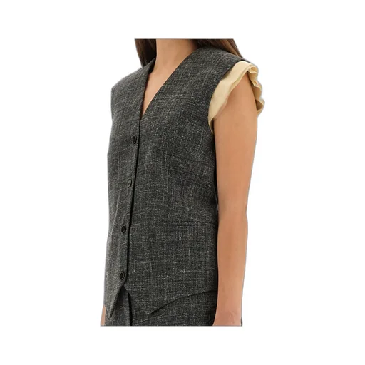 V-Neck Buttoned Vest