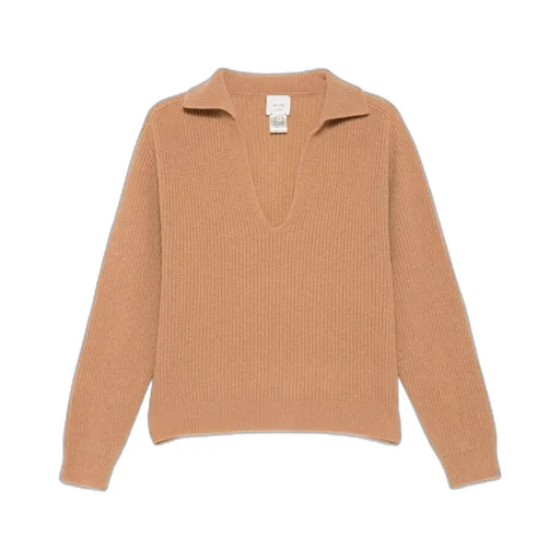 Ribbed Lapel Sweater