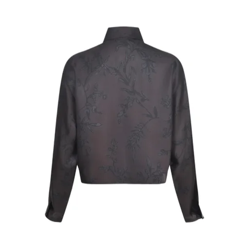 Contrasted Pattern Buttoned Shirt