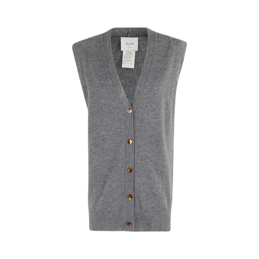 V-Neck Buttoned Knitted Vest
