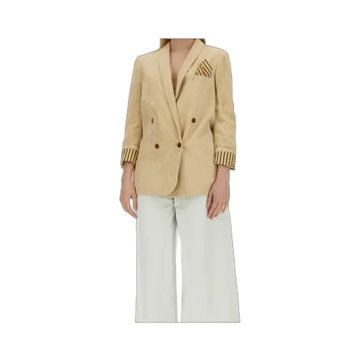 Double-Breasted V-Neck Blazer