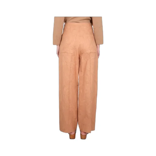 Ajoure High-Waisted Wide-Leg Trousers