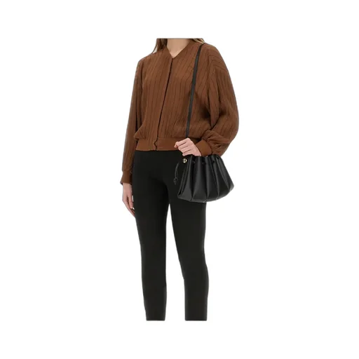 Stitched Striped Bomber Jacket