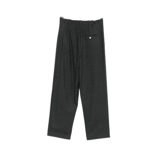 Pleated Straight Leg Tailored Trousers