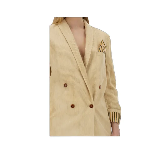 Double-Breasted V-Neck Blazer