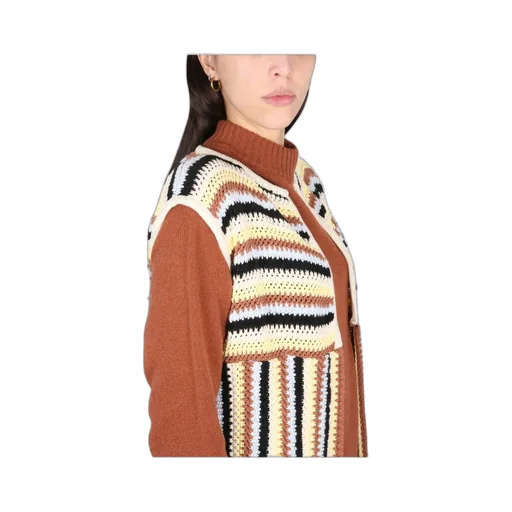 Stripe Detailed Knitted Gilet