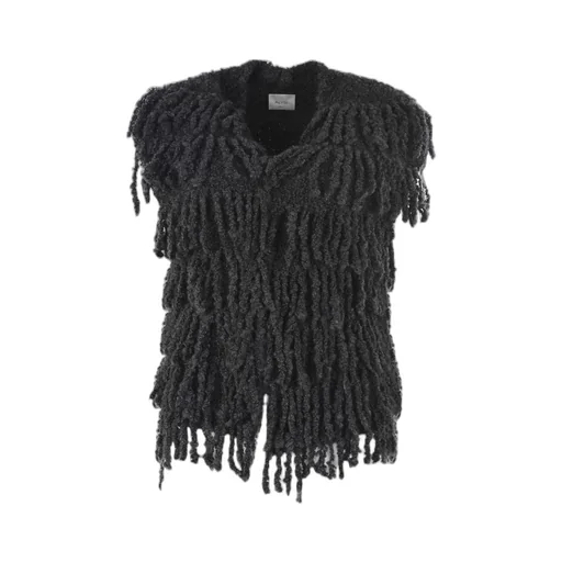 Fringed Detail Sleeveless Gilet