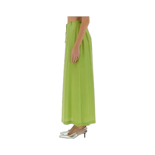 Slit-Detailed Drawstring Maxi Skirt