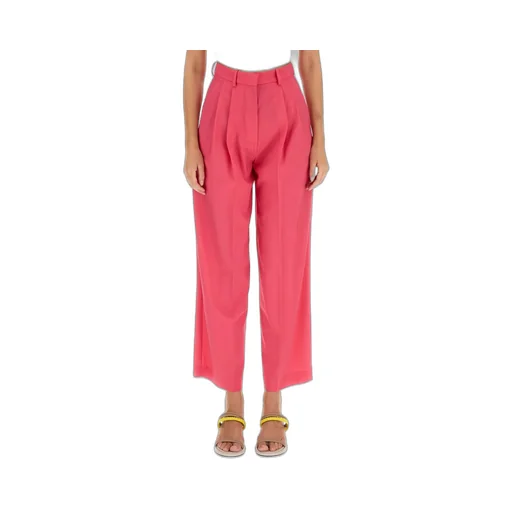 Pleat Detailed Straight-Leg Trousers