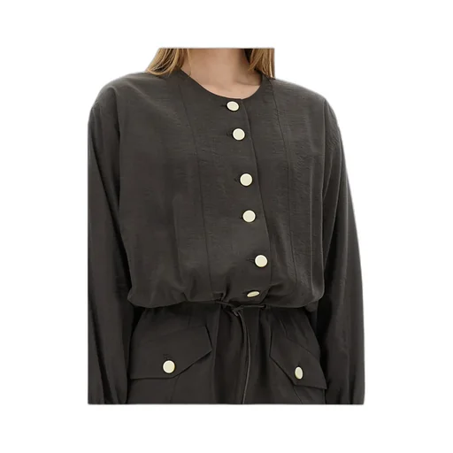 Satin Crewneck Jumpsuit