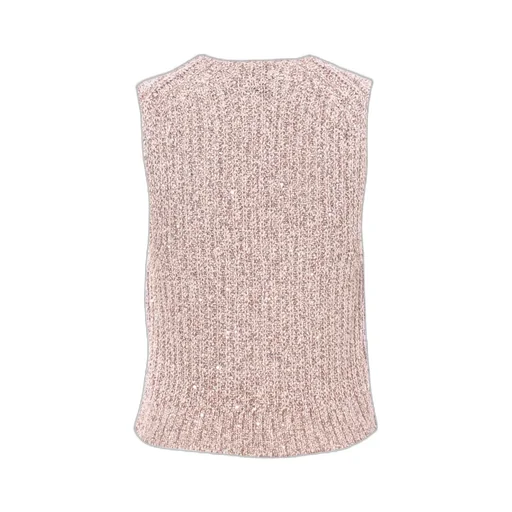 Sequin-Embellished Knitted Vest