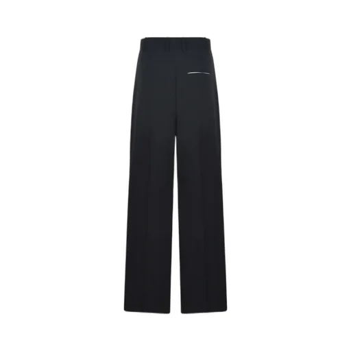 Straight-Leg Pleated Trousers