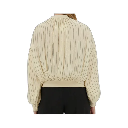 Stitched Striped Bomber Jacket