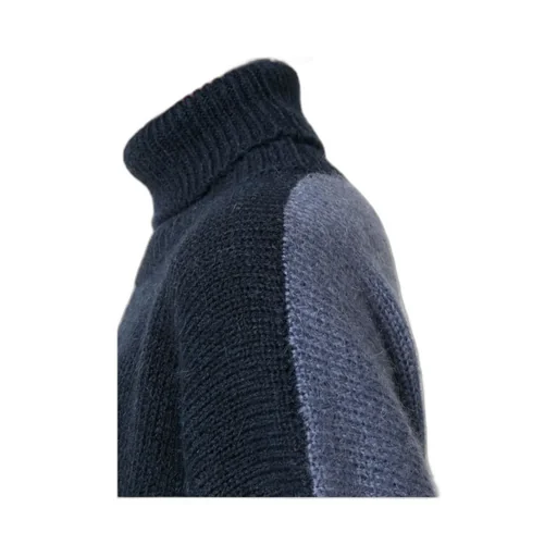 Two-Tone Roll-Neck Jumper