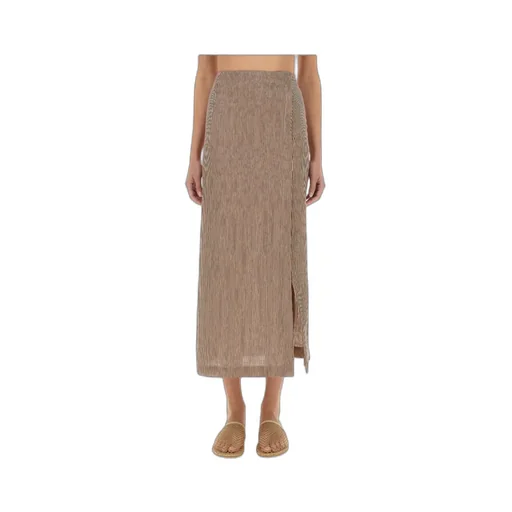 Micro Striped Longuette Skirt