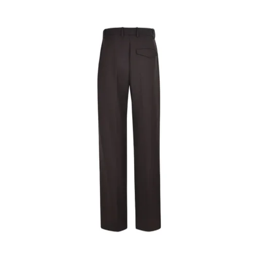 Straight Leg Pleated Trousers