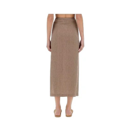 Micro Striped Longuette Skirt