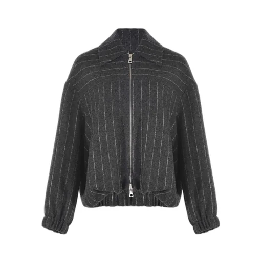 Striped Zip-Up Jacket